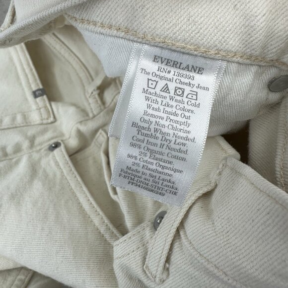 Everlane Women's ECRU The Original Cheeky Straight Leg Jean W27-28/L25.5 - Picture 6 of 14